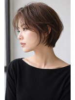ムル 大口(muru) 大人気の大人可愛い耳掛けショートボブ×ナチュラルブラウン
