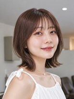オーラ オモテサンドウ(Aura omotesando) 小顔見え韓国風シースルーバングくびれレイヤーボブ