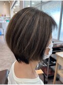 大人世代　白髪ぼかし　ハイライトカラー