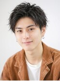 無造作洒落感ナチュラルマッシュアップバンク眉カット