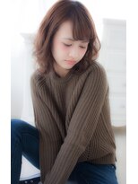 アンジュ ヘアー(Ange hair)&nbsp;ノームコア風　流し前髪のくびれミディ