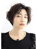 【WILLOW】黒髪ショートでも軽く見せるパーマ