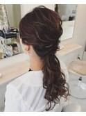 大人っぽいローポニー