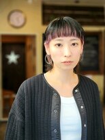 ブリッジ(Bridge) 【Bridge】ワイドバングの黒髪インナーピンク