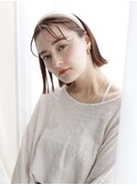 【Sourire江坂】ココアベージュぶつ切りボブ外ハネ結べるボブ
