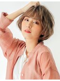 前髪/マチルダボブ/ピンクベージュ/インナーグレージュ/吉祥寺