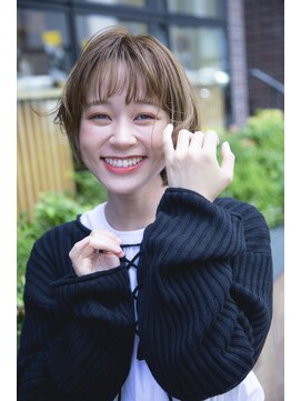 スタイル 横浜(STYLE) くびレイヤーエモージュ前髪マチルダボブ秋グレージュ横浜