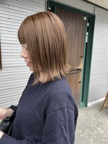 ラブヘアーグリーン(LOVEHAIRGREeN) パツンとボブにベージュカラーで柔らかく