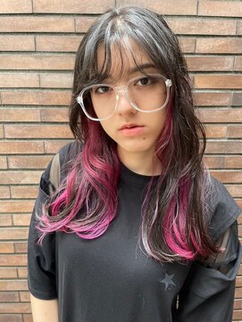 ヴァージ(Verge) レイヤーカット/ウェーブパーマ/前髪/こなれミディ[代官山駅]