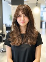 クラン 横浜(Clanc)&nbsp;くびれヘア ハイライトカラー アプリコットオレンジ 夏