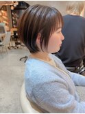 □イメチェン外ハネボブ美髪ワイドバングレイヤーショート錦糸町