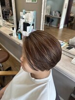 ヘアーメイクロージー 八軒店 (HAIR MAKE ROSY)&nbsp;大人ショート細めハイライト白髪ぼかしくすみカラー40代50代
