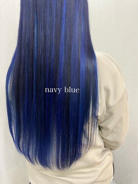 ソイクフ 四条大宮店(SOY-KUFU) 20代30代40代◎ネイビーブルーのデザインカラー