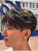 刈り上げニュアンスセンターパート