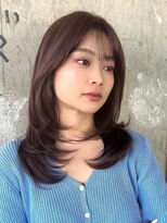 ロビー 表参道(ROBBY)&nbsp;ミディアムレイヤーカット/30代40代50代/顔周りカットくびれヘア