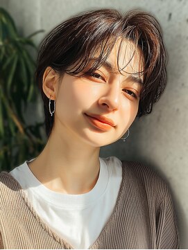 バイエイト(X８) ふんわりセンター分けグラデーションショート