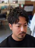 大人ツーブロックパーマ