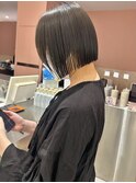 切りっぱなしボブ/髪質改善ストレート
