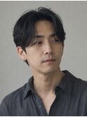 メンズナチュラルセンターパート