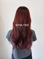 サロン(SALON)&nbsp;ブリーチ無しで叶う。ワインレッドカラー