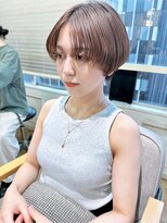 ヌフ(neuf)&nbsp;【丸みショートボブ】顔まわりカット×透明感ピンクブラウン