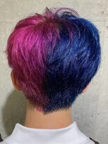 アース 二俣川店(HAIR&MAKE EARTH) ツートンカラー×ピンク×ブルー