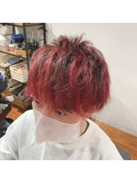 トゥリキャンバス(tRe canvas.) センターパート×ダブルカラー×レッド