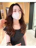 *ライトブラウン 大人可愛い ロングヘア 大阪美容室 天王寺