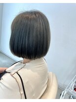 カッツ 笠岡店(CUT S) マットシルバー×ボブ