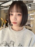 縮毛矯正/髪質改善トリートメント/ボブヘア/就活/グレージュ