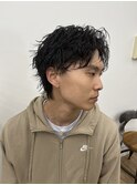 メンズカット　ツイストスパイラルパーマ　ウルフ　マッシュ