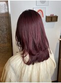 お顔回りカット×レッド