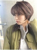 デザインカラー/レイヤーカット/ウェットヘア/オリーブベージュ
