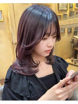 マーシアバイアルティナ 蒲田店(Marcia by artina) 顔周りレイヤー_ボルドーカラー