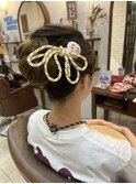 ニュアンス夜会巻き！