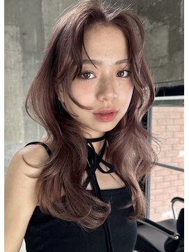 サイン 渋谷(SIGN) 韓国ヘアーハッシュカットレイヤーカットグレージュブリーチ無し