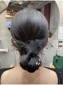 結婚式お呼ばれヘアアレンジ/タイトアレンジ/シンプルアレンジ