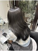 12145マロンベージュ黒髪グレージュ髪質改善韓国ワンホンヘア