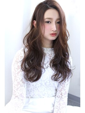 ロゼ 茨木(Rose) 【ROSE】レイヤーカット＿ウェーブヘア＿センターパート