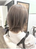 熊本ボブ/レイヤーボブ/ミルクティーグレージュ/髪質改善