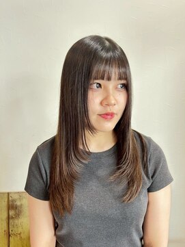 ヘアー ワークス ボナ 前橋店(HAIR WORKS bona.) 韓国風◎フェイスレイヤー×ストレートロング