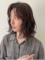 トリッカ 銀座(tricca)&nbsp;ミディアム/レイヤー/ウェーブパーマ/抜け感ヘア