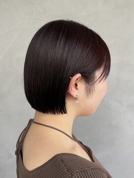 ビスクヘアデザイン(bisq hair design) ボブ　ミルクティーベージュ　艶髪　髪質改善カラー　ショート