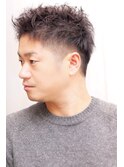 新発田万代メンズ専門店バーバーフェードカットアップバング