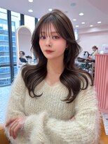 ボタン コロン 表参道 原宿(VOTAN COLON) ハッシュカット/韓国レイヤー/顔まわり/ブラウン/ベージュ/前髪