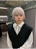 着物ヘア/大人ガーリー/ダークアッシュ/似合わせカット/栄