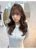 ハッシュカット／韓国レイヤー/ヘーゼルベージュ
