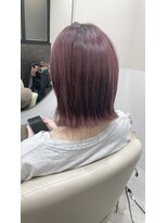 ソラリ バイ ルオーブ 横浜駅西口(solari by L'aube)&nbsp;ブリーチ/ベリーピンク/外ハネ/ボブ/ミディアム/ショート/ピンク