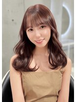 エヌアイ オモテサンドウ(ni omotesando)&nbsp;大人かわいい◇暗めラズベリーブラウン顔周りレイヤーカット