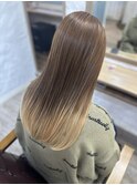 ミルクティーベージュダブルカラーインナーカラーケアブリーチ